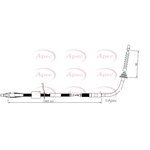 Apec Parking Brake Cable (CAB1610) Fits: Mini