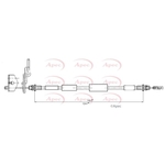 Apec Parking Brake Cable (CAB1843) Fits: Chrysler