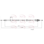 Apec Parking Brake Cable (CAB1864) Fits: Jeep