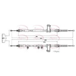Apec Parking Brake Cable (CAB1869) Fits: Ford