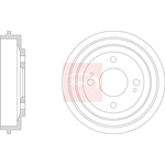 Apec Red Brake Drum (DRM9806) Fits: Suzuki