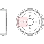 Apec Red Brake Drum (DRM9808) Fits: Suzuki