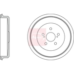 Apec Red Brake Drum (DRM9809) Fits: Suzuki