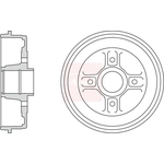 Apec Red Brake Drum (DRM9923)