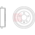 Apec Red Brake Drum (DRM9989) Fits: Ford Rear
