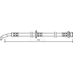 Apec Red Brake Hose (HOS3501) Fits: Toyota