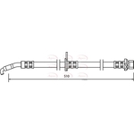 Apec Red Brake Hose (HOS3502) Fits: Toyota