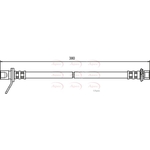 Apec Red Brake Hose (HOS3547) Fits: Toyota