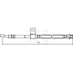 Apec Red Brake Hose (HOS3650) Fits: Hyundai