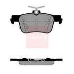 Apec Red Brake Pad Set (PAD2483) Fits: Ford Rear
