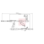 Apec Red Parking Brake Cable (CAB1847) Fits: Kia 