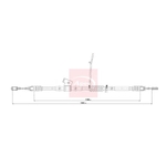 Apec Red Parking Brake Cable (CAB1893) Fits: Ford