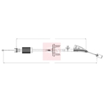 Apec Red Parking Brake Cable (CAB1924) Fits: Citroen & Peugeot