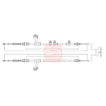 Apec Red Parking Brake Cable (CAB1927) Fits: Mazda