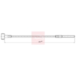 Apec Red Parking Brake Cable (CAB1939) Fits: Renault