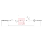 Apec Red Parking Brake Cable (CAB1973) Fits: Hyundai & Kia