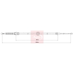 Apec Red Parking Brake Cable (CAB1982) Fits: VW