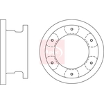 Apec Red Solid Brake Disc (DSK4197) Fits: Maxus Rear