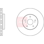Apec Red Vented Brake Disc (DSK4196) Fits: Toyota Front