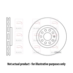 Apec Red Vented Brake Disc (DSK4243) Fits: BYD Front