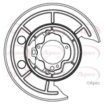 Apec Brake Disc Guard / Splash Panel (ASG1013)