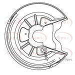 Apec Brake Disc Guard / Splash Panel (ASG1047)