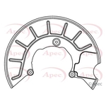 Apec Brake Disc Guard / Splash Panel (ASG1049)