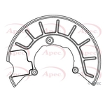 Apec Red Brake Disc Guard / Splash Panel (ASG1050)