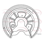 Apec Brake Disc Guard / Splash Panel (ASG1051)