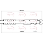 Apec Brake Cable (CAB1136) Fits: Ford