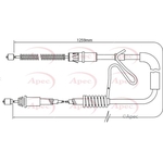 Apec Brake Cable (CAB1176) Fits: Ford