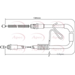 Apec Brake Cable (CAB1186) Fits: Ford