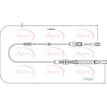 Apec Red Brake Cable (CAB1258) Fits: Land Rover