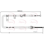 Apec Red Brake Cable (CAB1266) Fits: Land Rover
