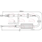 Apec Red Brake Cable (CAB1268)