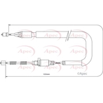 Apec Red Brake Cable (CAB1269) Fits: Land Rover