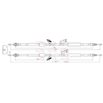 Apec Brake Cable (CAB1315) Fits: Ford