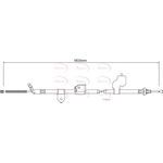 Apec Red Brake Cable (CAB1320)