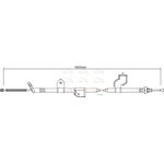 Apec Red Brake Cable (CAB1323) Fits: Nissan