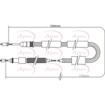 Apec Brake Cable (CAB1341) Fits: Peugeot