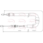 Apec Brake Cable (CAB1359) Fits: Renault