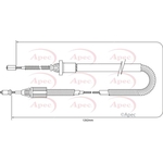 Apec Brake Cable (CAB1361) Fits: Renault