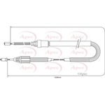 Apec Brake Cable (CAB1363) Fits: Renault