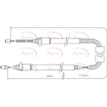 Apec Brake Cable (CAB1367) Fits: Renault
