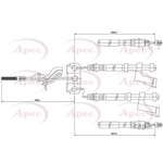 Apec Brake Cable (CAB1368) Fits: Mazda