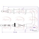Apec Brake Cable (CAB1373) Fits: Renault