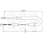 Apec Brake Cable (CAB1411) Fits: Skoda
