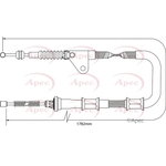 Apec Brake Cable (CAB1415) Fits: Toyota