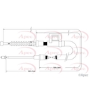 Apec Brake Cable (CAB1423) Fits: Seat