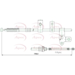 Apec Brake Cable (CAB1428) Fits: Toyota
